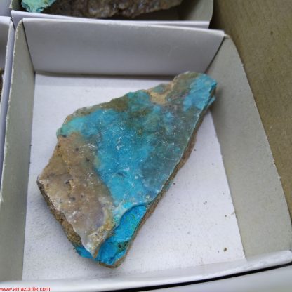 (WM03965) One Box of 6 Chrysocolla Mineral Specimens From Congo Rachel Linderman - Image 3