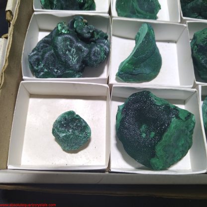 (WM04017) One Box of 12 Malachite Mineral Specimens From Congo (Michelle Blume) - Image 3