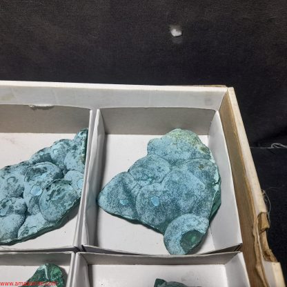 (WM03989) One Box Of 6 Botryoidal Malachite/Chrysocolla Mineral Specimens From Congo Brandi Parks - Image 7