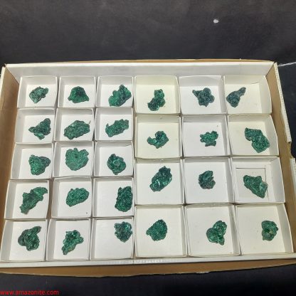 (WM04011) One Box Of 27 Malachite Mineral Specimens From Congo Vikki Stelfox - Image 2