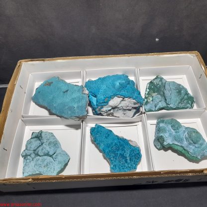 (WM04014) One Box Of 6 Malachite/Chrysocolla Mineral Specimens From Congo Vance Hewitt - Image 2