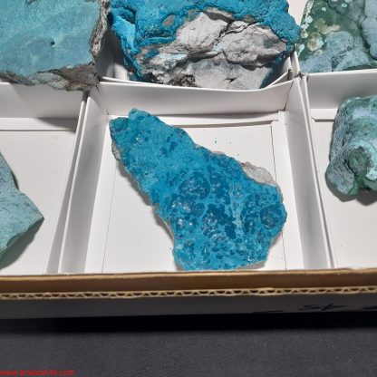 (WM04014) One Box Of 6 Malachite/Chrysocolla Mineral Specimens From Congo Vance Hewitt - Image 5