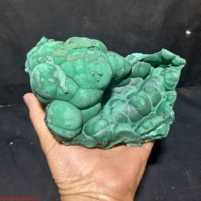 (LGM068) Botryoidal Malachite Mineral Specimen From Congo Chip Fryer - Image 6