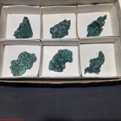 (WM04022) One Box Of 6 Malachite Mineral Specimens From Congo - Image 2