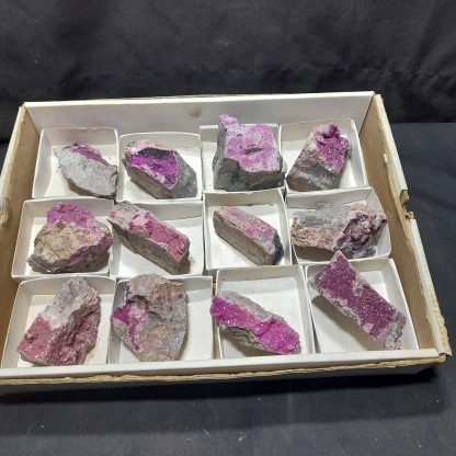 (WM04052) One Box Of 12 Colboltion Calcite Mineral Specimens From Congo   Valarie Vaughn - Image 2