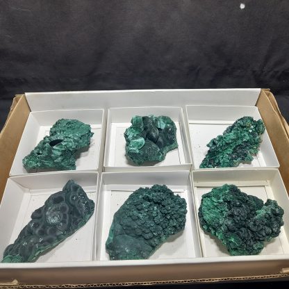 (WM04063) One Box Of 6 Malalchite Mineral Specimens From Congo - Image 2