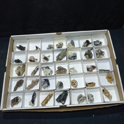 (WM04073) One Box Of 35 Aegerine/Feldspar Mineral Specimens With Topaz Crystals Included Malawi Rachel Linderman - Image 2