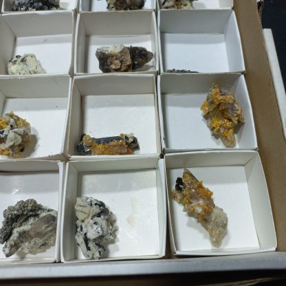 (WM04073) One Box Of 35 Aegerine/Feldspar Mineral Specimens With Topaz Crystals Included Malawi Rachel Linderman - Image 7