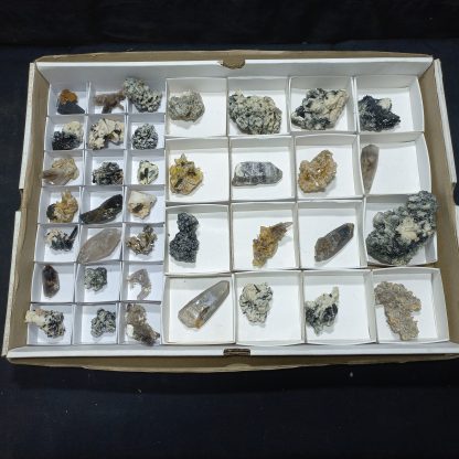 (WN04074) One Box Of 37 Aegerine And Feldspar /Topaz Mineral Specimens From Malawi Rachel Linderman - Image 2
