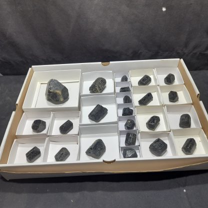 (WM04096) One Box Of 23 Tourmaline Mineral Specimens From Zimbabwe Vikki Stelfox - Image 2