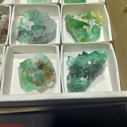 (WM04037) One Box Of 12 Fluorite Mineral Specimens From Riemvasmaak Joey Bolla - Image 5