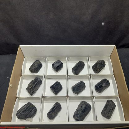 (WM04038) One Box Of 12 Tourmaline Mineral Specimens From Zimbabwe Rachel Linderman - Image 2