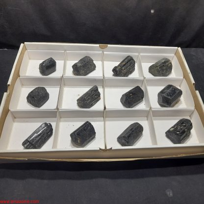 (WM04041) One Box Of 12 Tourmaline Mineral Specimens From Zimbabwe Lisa McNanny - Image 2
