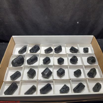 (WM04040) One Box Of 24 Tourmaline Mineral Specimens From Zimbabwe Brandi Parks - Image 2