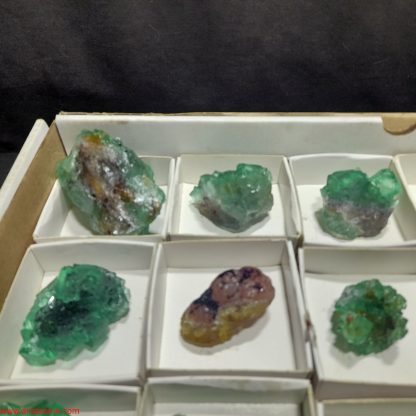 (WM04047) One Box Of 24 Fluorite Mineral Specimens From Riemvasmaak Vance Hewitt - Image 3