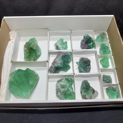 (WM04125) One Box Of 13 Fluorite Mineral Specimens From Riemvasmaak, Orange River - Image 2