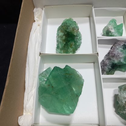 (WM04125) One Box Of 13 Fluorite Mineral Specimens From Riemvasmaak, Orange River - Image 4