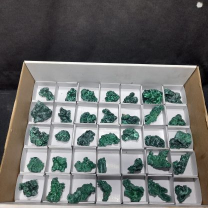 (WM04131) One Box Of 35 Malachite Mineral Specimens From Congo - Image 2