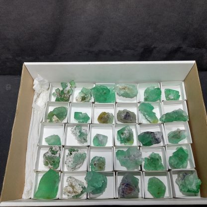 (WM04130) One Box Of 30 Fluorite Mineral Specimens From Riemvasmaak Vance Hewitt - Image 2