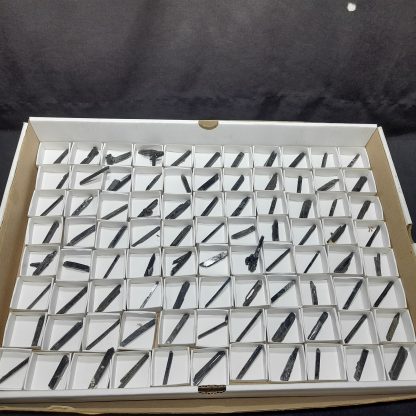 (WM04135) One Box Of 88 Aegerine Mineral Specimens From Malawi
