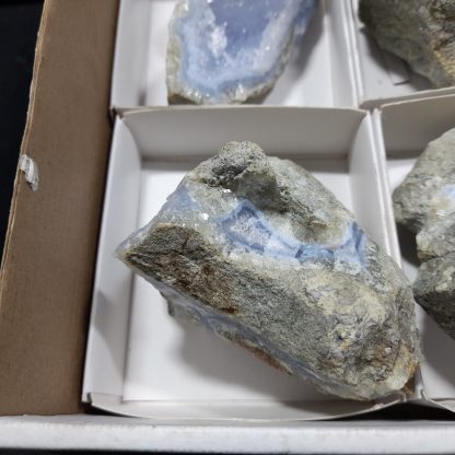 (WM04155) One Box f 6 Blue Lace Agate Mineral Specimens From Malawi   Paul Davila - Image 4