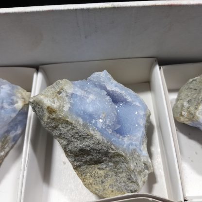 (WM04155) One Box f 6 Blue Lace Agate Mineral Specimens From Malawi   Paul Davila - Image 6
