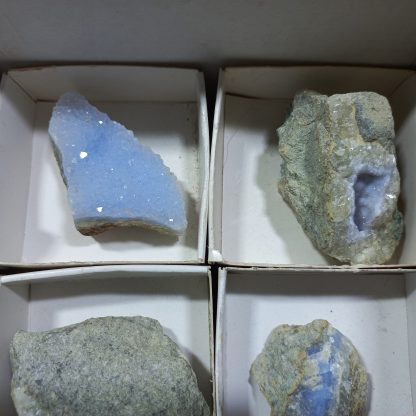 (WM04165) One Box Of 12 Blue Lace Agate Mineral Specimens From Malawi Vance Hewitt - Image 5