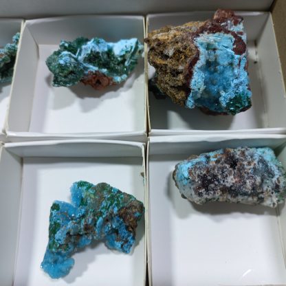 (WM04177) One Box Of 24 Druzzy Quartz On Chrysocolla  Mineral Specimens From Congo Rachel Linderman - Image 7