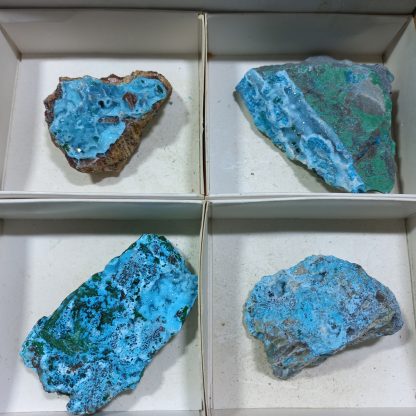 (WM04182) One Box Of 12 Druzzy Quartz on Chrysocolla Mineral Specimens From Congo  Vance Hewitt - Image 5