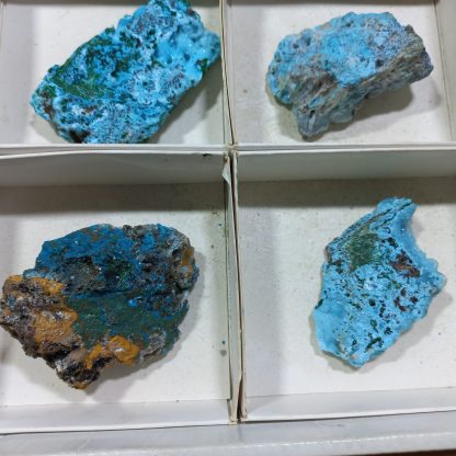(WM04182) One Box Of 12 Druzzy Quartz on Chrysocolla Mineral Specimens From Congo  Vance Hewitt - Image 6