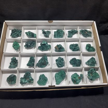 (WM04206) One Box Of 24 Malachite Mineral Specimens From Congo Garrett Russiell - Image 2
