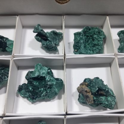 (WM04206) One Box Of 24 Malachite Mineral Specimens From Congo Garrett Russiell - Image 6