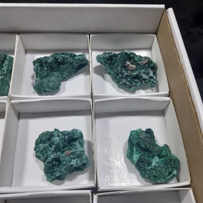 (WM04206) One Box Of 24 Malachite Mineral Specimens From Congo Garrett Russiell - Image 7