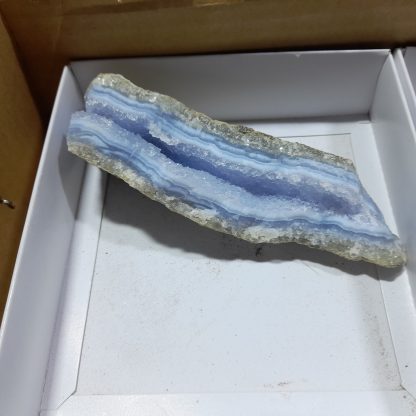 (WM04297) One Box Of 6 Blue Lace Agate Mineral Specimens From Malawi - Image 3
