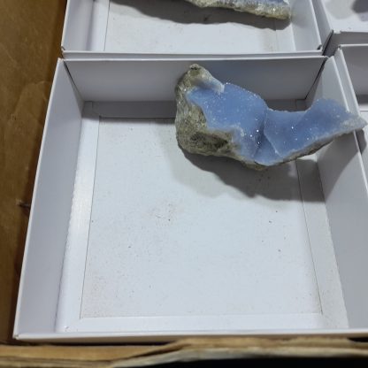 (WM04297) One Box Of 6 Blue Lace Agate Mineral Specimens From Malawi - Image 4