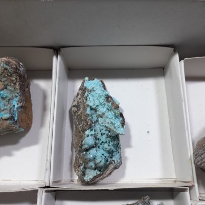 (WM04306) One Box Of 6 Chrysocolla Mineral Specimens With Druzzy Quartz  Michael Brodhagen - Image 6