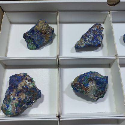(WM04311) One Box Of 12 Azurite Mineral Specimens From Congo (Michelle Blume) - Image 3