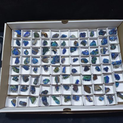 (WM04316) One Box Of 88 Azurite Minerals Specimens From Congo (Rachel L) - Image 2