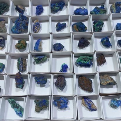 (WM04316) One Box Of 88 Azurite Minerals Specimens From Congo (Rachel L) - Image 5