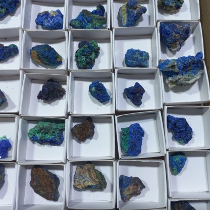 (WM04316) One Box Of 88 Azurite Minerals Specimens From Congo (Rachel L) - Image 9