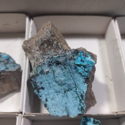 (WM04373) One Box Of 6 Chrysocolla Pseudomorph Mineral Specimens From Congo   Bede Fay - Image 6