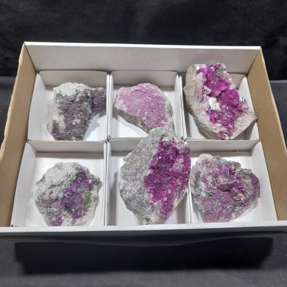 (WM04453) One Box Of 6 Colboltion Dolomite Mineral Specimens From Congo  Katy Rose
