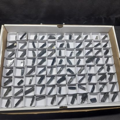 (WM04468) One Box Of 88 Aegerine Mineral Specimens From Malawi Jason T