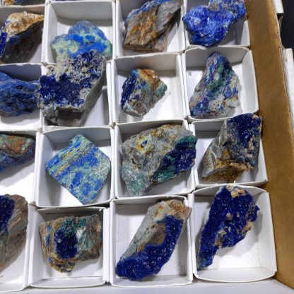 (WM04516) One Box Of 54 Azurite Mineral Specimens From Congo - Image 8