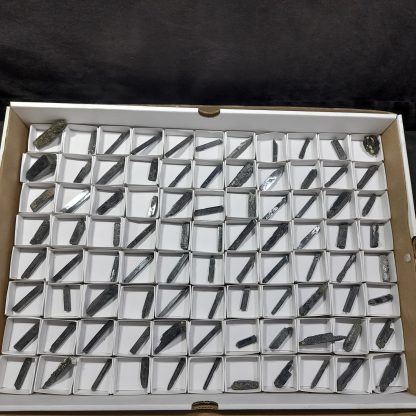 (WM04533) One Box Of 88 Aegerine Mineral Specimens From Malawi