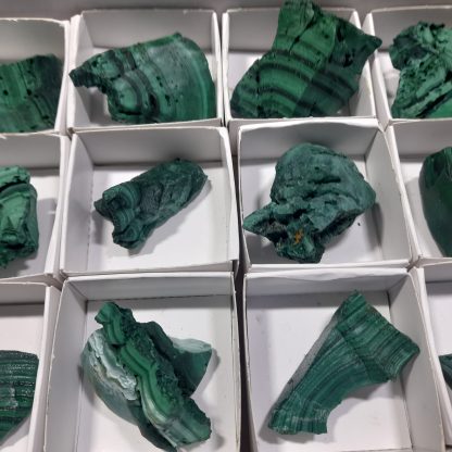 (WM04574) One Box Of 28 Botryoidal Malachite Mineral Specimens From Congo - Image 8