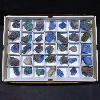 (WM04600) One Box Of 35 Azurite/Malachite Mineral Specimens From Congo - Image 2