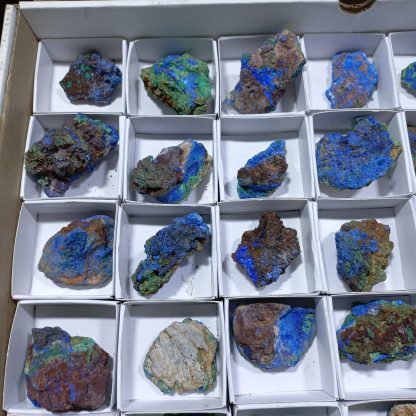 (WM04600) One Box Of 35 Azurite/Malachite Mineral Specimens From Congo - Image 3
