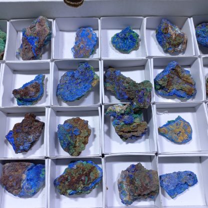 (WM04600) One Box Of 35 Azurite/Malachite Mineral Specimens From Congo - Image 4