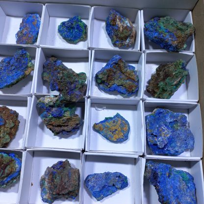 (WM04600) One Box Of 35 Azurite/Malachite Mineral Specimens From Congo - Image 5